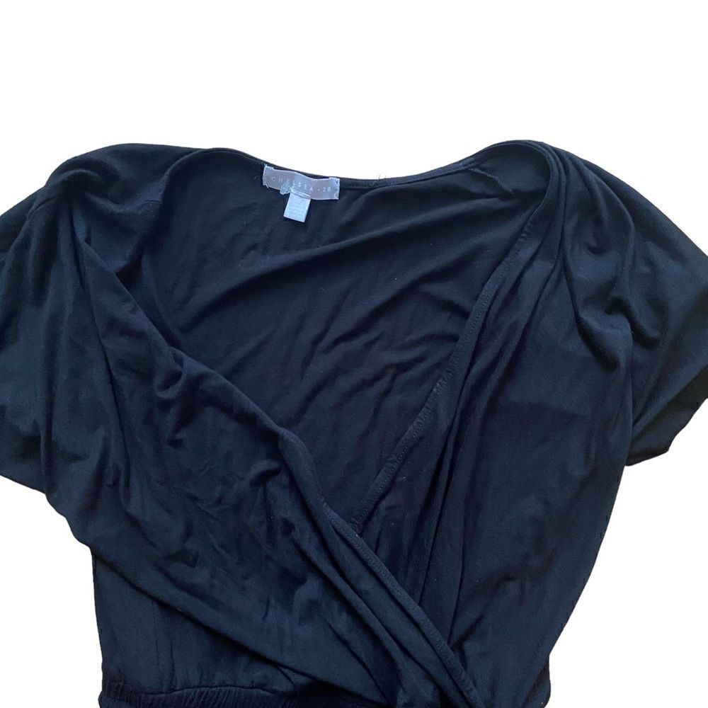 Chelsea 28 Black Jersey Jumpsuit Romper NWOT Sz S NWOT